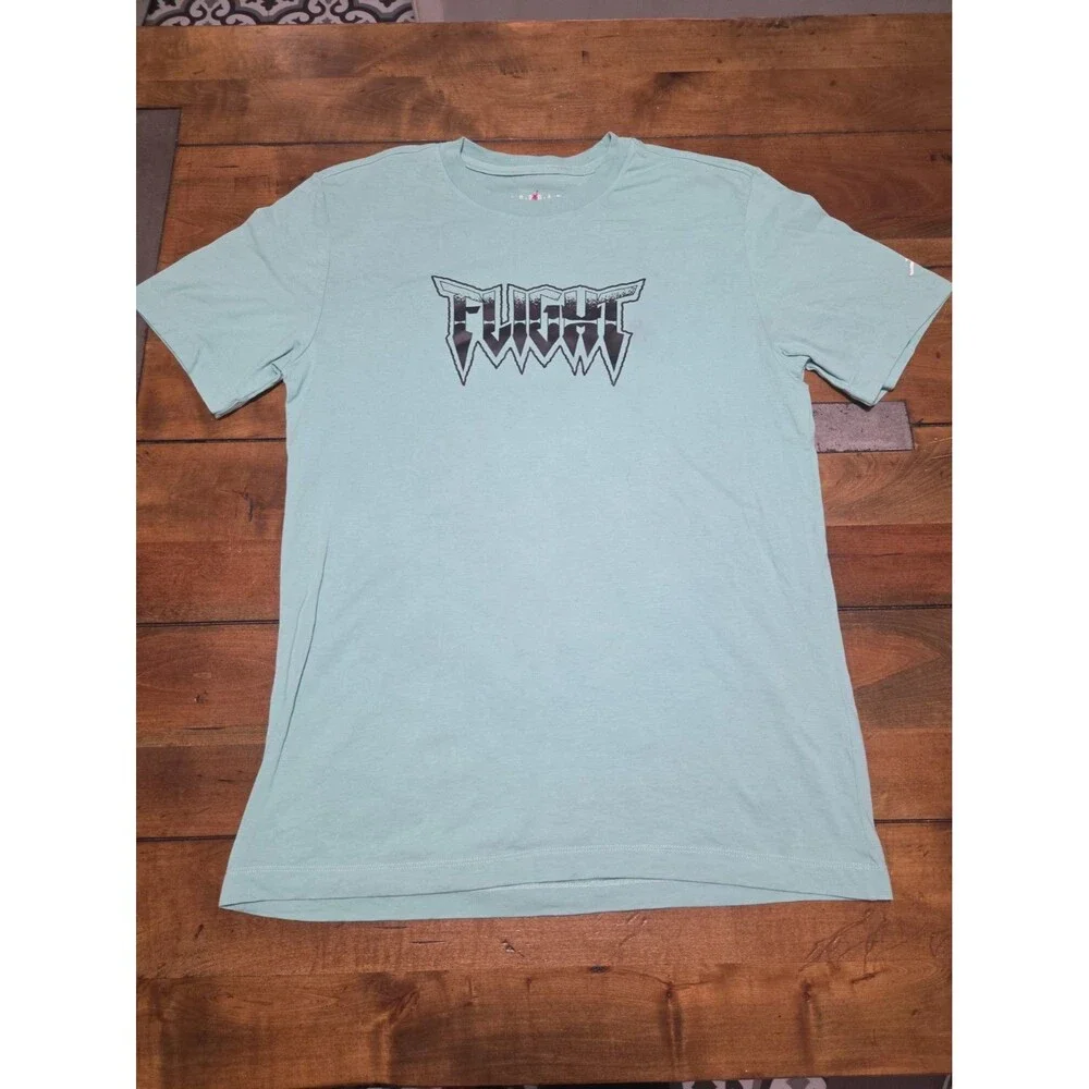 jordan x j balvin shirt mens medium enamel green flight skull basketball tee m